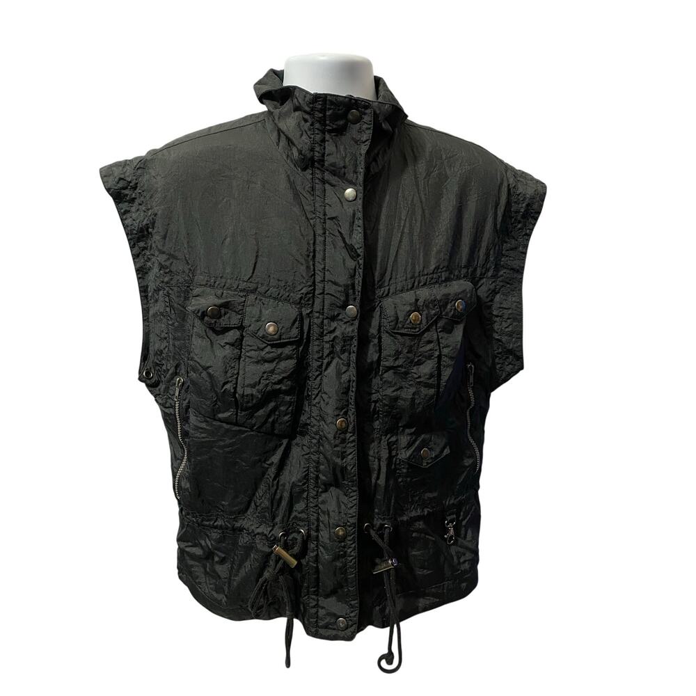 LAVON SPORT Nylon Multi-Pocket Vest Black Medium